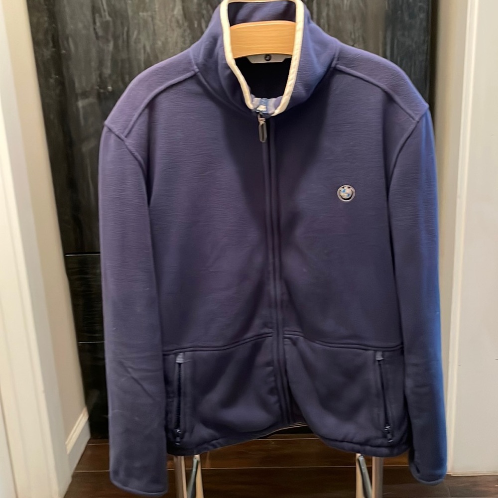 BMW blue fleece jacket